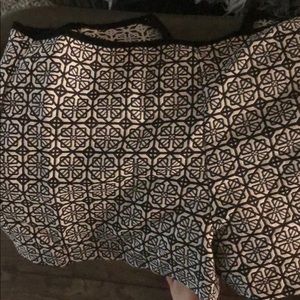 black and white shorts